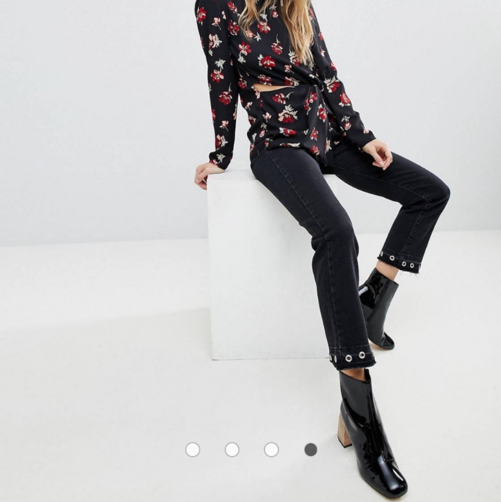 ASOS - Floral Cut-out Blouse - Picture 2 of 3